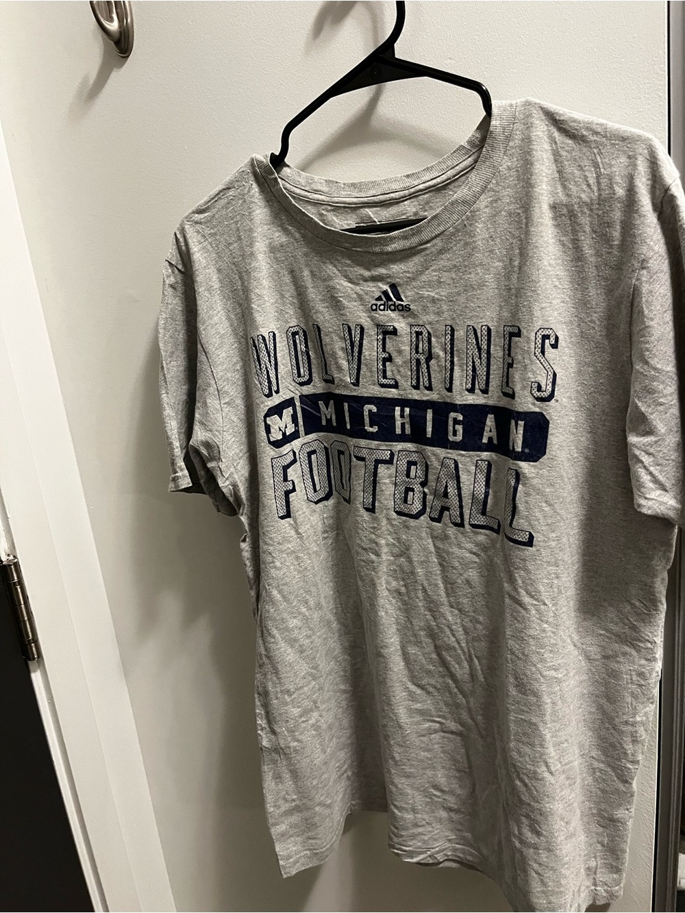 Adidas Vintage Gray Crewneck Go-To Tee with Black Logo